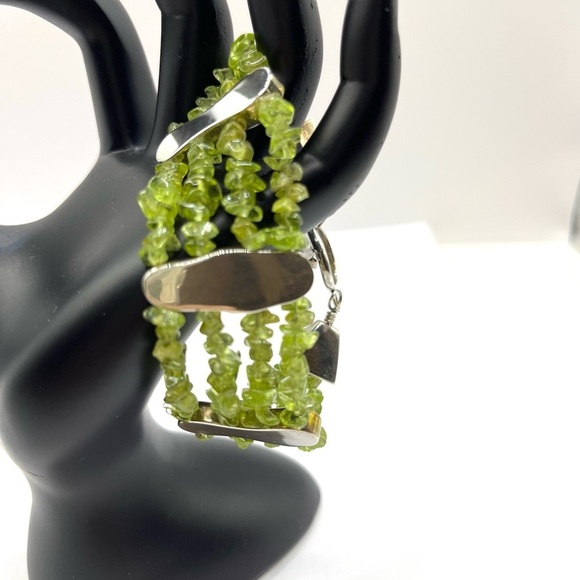 DTR JAY KING 925 Silver Vintage Peridot Multi-Strand Chain Bracelet size 7.5 - Picture 7 of 11